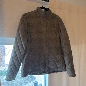 Eddie Bauer Lightweight Houndstooth Plaid Jacket - Large Tall
